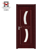 Puerta de madera compuesta del pvc exterior barato de los diseños modernos del precio de China